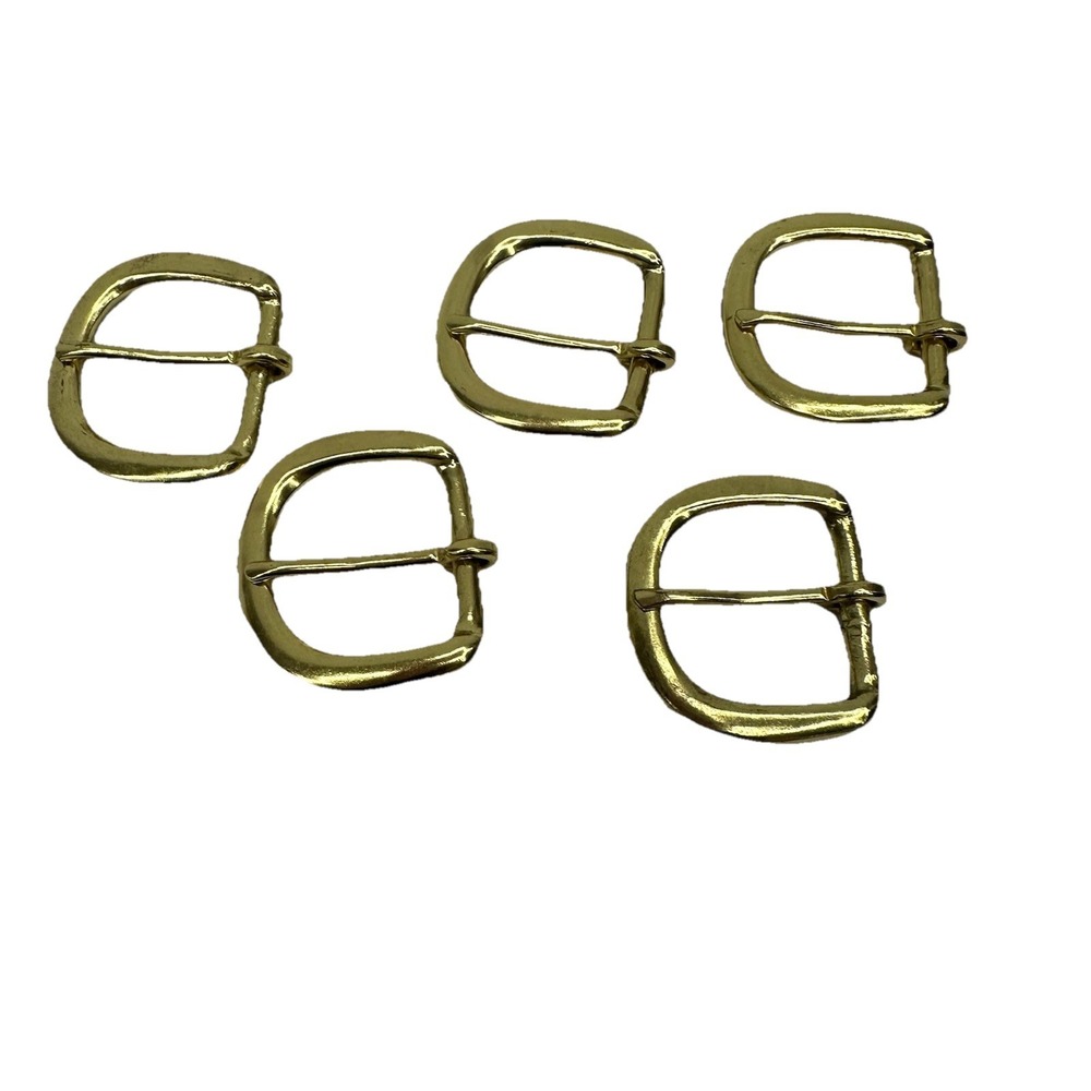 Lot Of 5 Solid Brass Belt Buckle Ranger Police Duty Belt Replacement Accessories